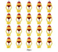 20pcs/pack Snap and Lock Nipples Water Drinking Nipples Automatic Chicken Feeder Dispenser Water Nipple Feeder Nipple Drinker for Poultry Chicken Duck Hen Farming (20mm/0.79in)