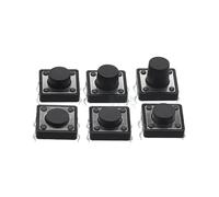 20Pcs Panel PCB On Off Momentary Tactile Tact Micro Mini Switch Push Button DC 12V 4 Pin DIP 12x12 H=5/6/7/8/9/10/12/13/15/16mm(12X12X12mm (20Pcs))