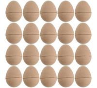 20Pcs Paper Mache Easter Eggs, Fillable & Decoratable Paper Mache Eggs for DIY Crafts, Easter Ornaments and Party Favors (3 x 2.2 inch)