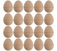 20Pcs Paper Mache Easter Eggs, Fillable & Decoratable Paper Mache Eggs for DIY Crafts, Easter Ornaments and Party Favors (3 x 2.2 inch)