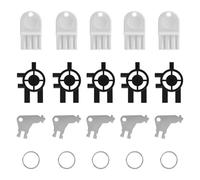 20pcs Paper Towel Dispenser Key with Rings Set for Cintas & Sanis, 3-in-1 Soap Toilet Paper Dispenser Key Replacement for Home Office School