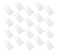 20pcs Parking Pass Hang Tags White Plastic PVC Reusable Permit Holder | Light Hook Design, Blank Writable Surface, Classic White Look, for Events and Visitor Parking Control