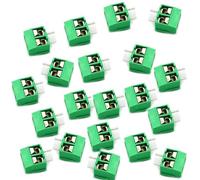 20pcs PCB Terminal Block, Green 2 Pins PCB Screw Terminal Connector for PCB Board 5.08 Pitch 300V 16A