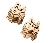 20PCS Peace Dove Figurine, Brown Wooden Peace Dove Ornaments Crafts Home Christmas Tree Hanging Decorations, Home Decor Accents, Decor