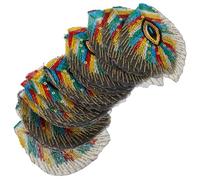 20pcs Peacock Embroidery Patches, Iron on Sew on Appliques 9.5x6.5x0.1cm | Intricate Threadwork Vibrant Colours, Easy DIY Attachment for Costumes, Bags, Home Decor and Stage Performances