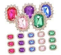 20pcs Pearl Rhinestone Shoelace Clips Decorative Charms for Women Sneakers Shoes Bling Shoe Jewelry Accessories in Deep Purple Pink Blue Red Green