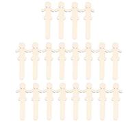 20PCS People Craft Sticks Wooden People Shaped Sticks Family Set Popsicle Ice Ice Cream Sticks Treat Sticks Slices Cutout for DIY Miniature 14x4. 8x3MM