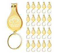 20pcs Personalised 4 in 1 Multi Function Bottle Opener, Gold Nail Clipper, Wedding Favours Brewery, Private Customised, Multitool Gifts for Men