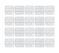 20Pcs PET Painting Template Hollow Letter Stencil Kit Reusable DIY Craft for Wall Decor Scrapbooking Card Making and Cake Decorating