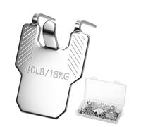 20Pcs Picture Hangers Claw Hooks for Drywall Stainless Steel No Nails Required Holds up to 40lb for Duty Art Picture Mirror Photo Poster Painting Hanger Hardware Kit