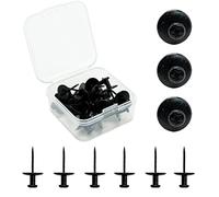 20pcs Picture Hangers Nails Double-Headed Wall Nails Pushpin Hook Hangers Decorative Push Pin Hooks for Home Classroom Office Study Room Drywall (Black)