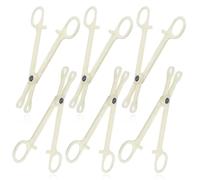 20Pcs Piercing Forceps Rounded Slotted Disposable Piercing Clamps Septum Forceps for Lip Navel Tongue Belly Ear Nose Piercing Kit Piercing Tools