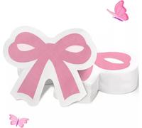 20pcs Pink Bow Napkins Serviettes Disposable, Bow Shape Napkin, Bows Themed Party Decorations, Paper Napkins Bows Knot Guest Tissue for Wedding Engagement Tea Party Birthday Decorations