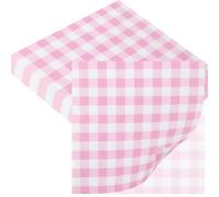 20pcs Pink Checkered Paper Serviettes Napkins,Gingham Luncheon Napkins Tea Party Napkins Decor,Disposable Party Serviettes Tissue Table Decorative for Picnics,Tea Parties,Birthday,Wedding Decor