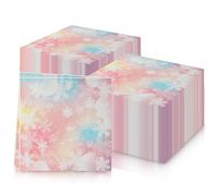 20Pcs Pink Snowflake Serviette Napkins, Frozen Paper Napkins,Snowflake Cocktail Napkins Dinner Napkins,Snow Paper Napkins Tissue for Christmas Birthday Table Decorations,Birthday Party,Wedding Decor