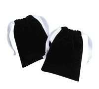 20pcs Pink Velvet Drawstring Jewelry Pouches with Ribbon 5x7 Inch | Luxury thick velvet, drawstring closure, ribbon ties, versatile storage for jewelry, cards, small gifts