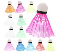 20pcs Plastic Badminton Shuttlecocks Rainbow Colored | Plastic Build, Continuous Bounce Design, Recreation and Exercise Use, Suitable for Sports Practice Outdoors Random Color