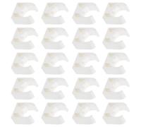 20pcs Plastic Electric Motor Holder Bracket for 130 140 180 Motors | U Shaped Design, Screw Fixing Holes, White Finish, for Classroom Labs and Model Projects