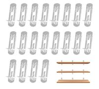 20pcs Plastic Locking Shelf Pins Shelf Support Pegs Fits 5mm Diameter Hole & 20mm Thick Shelves Cabinet Clear Self-Locking Bracket for Kitchen Furniture Book Shelves