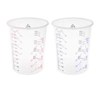 20Pcs Plastic Mixing Cups Clear Paint Epoxy Resin Mixing Cup with Measuring Paint Cups Art Supplies 600ML