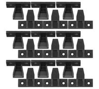 20pcs Plastic Push on Corner Connector Furniture Assembly Black | Adjustable Concealed Fitting, Quick Panel Alignment, Tool-Free Installation for Drawers, Furniture Corners, Offices and DIY