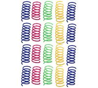 20PCS Plastic Spring Coils, Colorful Cat Spiral Toys Interactive Toy Plastic Coil Spiral Pet Supplies for Indoor