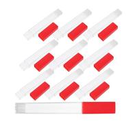 20pcs Plastic Thermometer Storage Tube for Body Temperature Checks | Red Hard Plastic, Fits Standard Digital and Body Thermometers, Quick Visual Check, Home Caregivers and Clinicians