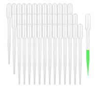 20Pcs Plastic Transfer Pipettes, 3.0ml Graduated Transparent Transfer Pipette Dropper for Essential Oils, Perfume,Science Lab, Mixing Paint
