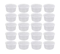 20Pcs Plastic Transparent Feeding Box Reptile Transport Breeding Cage Hatching Container Mini Pet Houses for Amphibians Cricket Spider Snail White