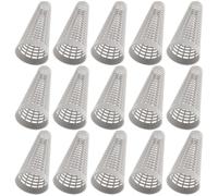 20pcs Plastic Yarn Cone Bobbin 5°57 Mesh Spool | White Ergonomic Tower-shaped Design, Precision Grooves, Easy Installation, Improved Heat Dissipation, Supports Thread Cones
