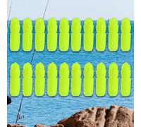 20PCS Pole Elastics for Fishing Pole Elastic Connectors Fishing Pole Fishing Line Stopper Method Hollow Pole Elastic Bead Connector Terminal Tackle Slip System for Carp Rig Marking (Yellow)