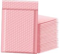 20Pcs Poly Bubble Mailers A5 Padded Envelopes Bulk Bubble Lined Wrap Poly Mailer Bags for Shipping Packaging Mailing Self Seal (Pink, 10.24 X 12.6 in)