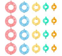 20Pcs Pom Pom Makers Kit, Pompom Maker UK, Pom Poms for Hats, Pom Pom Craft Maker, Pom Pom Maker Kit, 5 Colors (Pink, Blue, Yellow, Green, Orange), 9 x 10 cm