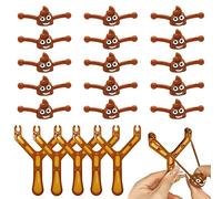20pcs Poo Slingshot Toy,Funny Catapult Poo Slingshot Prank Toys for Kids and Adults,Poo Stress Toy Funny Poo Mochi Squishy Toys for Birthday Joke Prank Present Christmas Stocking Filler Toys