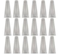 20pcs Precision Plastic Yarn Bobbins 5°57 Cone for Textile Winding | White Tapered Tower Shape, Mesh Grooves Aid Heat Release, for Thread and Fibre Workshop Production