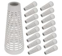20pcs Precision Plastic Yarn Bobbins Cone Spools 5°57 | Mesh Structure, Tapered Tower Profile, Precision Grooves, Consistent Tension, Smooth Texture, White Finish for Crocheting