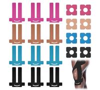 20Pcs Precut Kinesiology Tape for Knees, Breathable Cotton Muscle Support Tape, Elastic Waterproof for Knee Shoulders Ankles Wrists