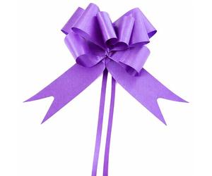 20pcs Purple 50mm/5cm Large Ribbon Pull Bows for Gift Wrapping, Hampers, Florist Bouquets, Wedding Cars and Party Décor Pullbow