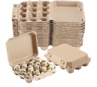 20Pcs Quail Egg Cartons,Natural Color Pulp Paper Dozen Egg Box,12 Count Eggs Cartons Cheap Bulk,Reusable Quail Eggs Bulk Carton Trays for Home Kitchen Refrigerator Farmhouse