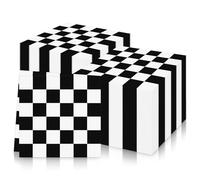 20pcs Racing Cars Party Paper Napkins,Recycled, 2-Ply, 13" x 13", Disposable Cocktail Napkins Dinner Napkins,Soft Black White Tartan Paper Napkins Serviettes for Boys Girls Birthday Party Decorations