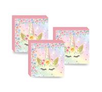 20Pcs Rainbow Unicorn Napkins Serviettes for Girls Birthday Party,Unicorns Party Decorations Tissue Fairy Princess Paper Napkins for Girls Kids Birthday Aged 1+, Baby Shower Unicorn Table Decorations