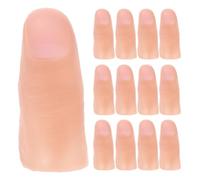 20pcs Realistic Fake Thumb Tips Vinyl Magic Trick Props for Beginners | Reusable Prank Accessory, Natural Wrinkle Finish, for Silk Scarves, Small Props, Evening Parties, Halloween Cosplay