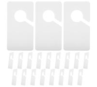 20pcs Rectangular Clothing Size Dividers White Plastic Writable Tags | Double-sided Labelling Space, Fits Most Racks, Helps Staff Organise Garment Sections in Retail Shops, Warehouses or Wardrobes