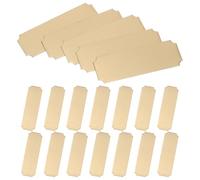 20pcs Rectangular Stainless Steel Blank Tags for Badges and Boards | Self Adhesive Backing, Engraving Compatible, Profile, Golden Finish, for Front Desk Use