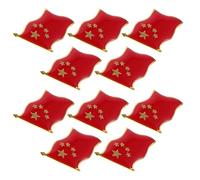 20pcs Red China Flag Brooch Alloy National Flag Lapel Pin