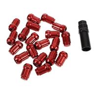 20pcs Red Six Slot Wheel Lug Nuts M12x1.5 Steel Iron Covers | Car Wheel and Hub Fit, Easy Install and Removal, Classic Simple Stylish Upgrade Appearance