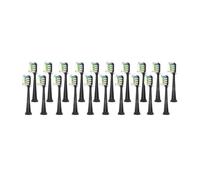 20Pcs Replaceable Toothbrush Heads Compatible with Xiaomi SOOCARE X1 X3 X5 Sonic Electric Tooth Brush Nozzles Vacuum Package(Black)