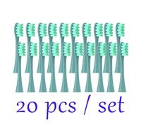 20PCS Replacement Brush Heads,Compatible for Oclean Flow/X PRO Elite/X/One/Z1/F1Electric ToothbrushVacuum Sealed Bristle(20 pcs Green)