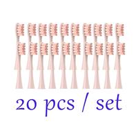 20PCS Replacement Brush Heads,Compatible for Oclean Flow/X PRO Elite/X/One/Z1/F1Electric ToothbrushVacuum Sealed Bristle(20 pcs Pink)
