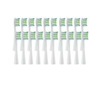 20PCS Replacement Brush Heads,Compatible for Oclean Flow/X PRO Elite/X/One/Z1/F1Electric ToothbrushVacuum Sealed Bristle(20 pcs White)